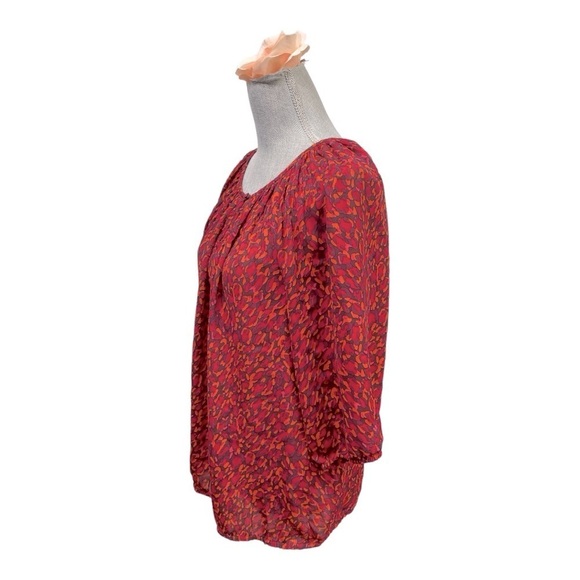 Ann Taylor Loft Popover Top Blouse Speckled M Petite Keyhole Smocked
Neck - Picture 3 of 9